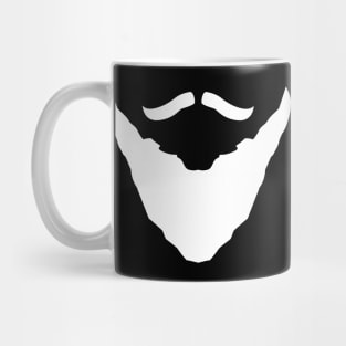 Magnificent beard and mustache (in white) Mug